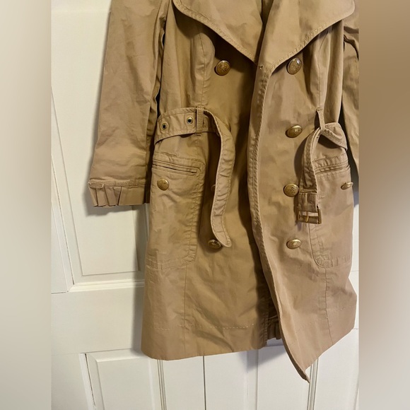 Juicy Couture Double Breasted Trench Coat Size Medium - Picture 6 of 8